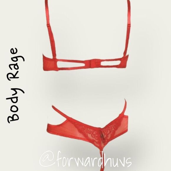 Body Rage Red One-Piece Bodysuit Lingerie Size Medium - Picture 3 of 9